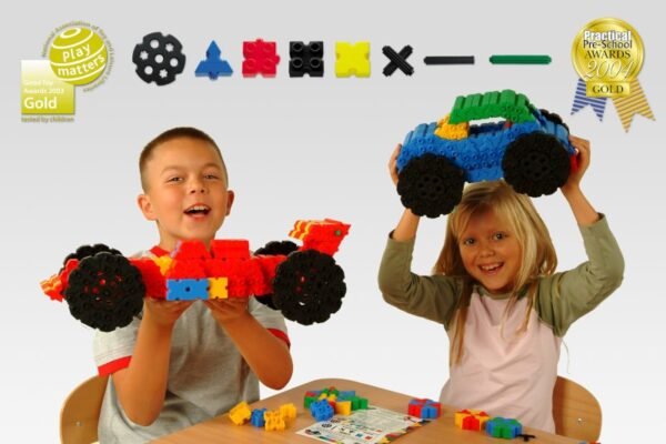 Blocos de Montar Educativo de Plástico Linha Junior 600 Plus | Brinquedo Educativo Blocos de Montar - Imagem 2