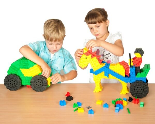 Blocos de Montar Educativo de Plástico Linha Junior 355 Plus | Brinquedo Educativo Blocos de Montar - Imagem 3